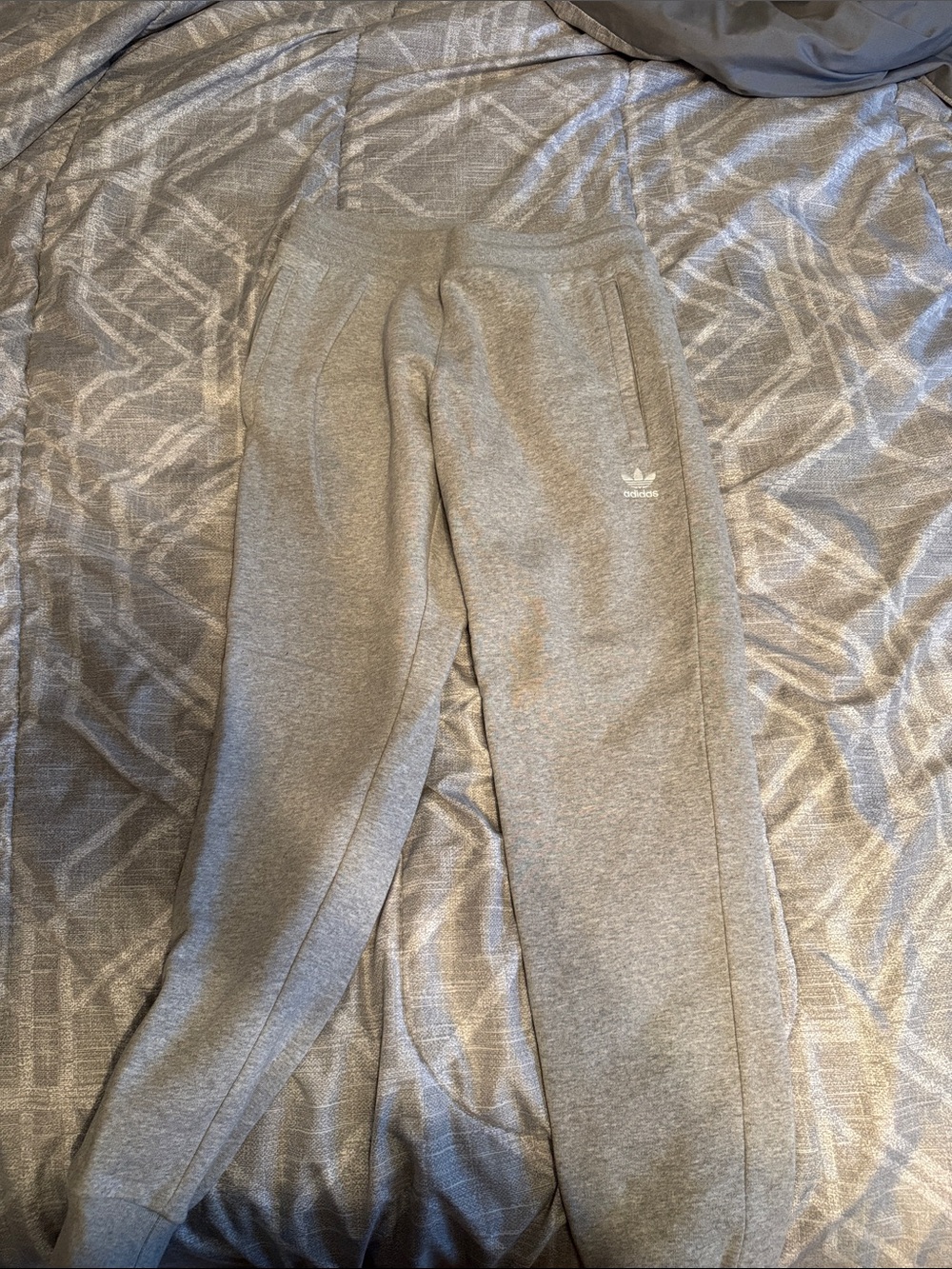 adidas Gray Trefoil Jogger Sweatpants